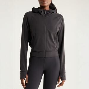 NWOT Zella Cropped Hooded Zippered Jacket *Flawed